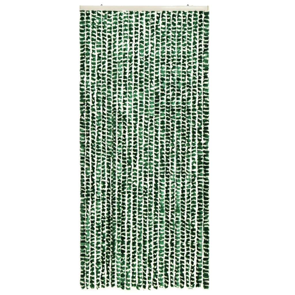 Hyönteisverho vihreä ja valkoinen 90x220 cm Chenille - Sisustajankoti.fi