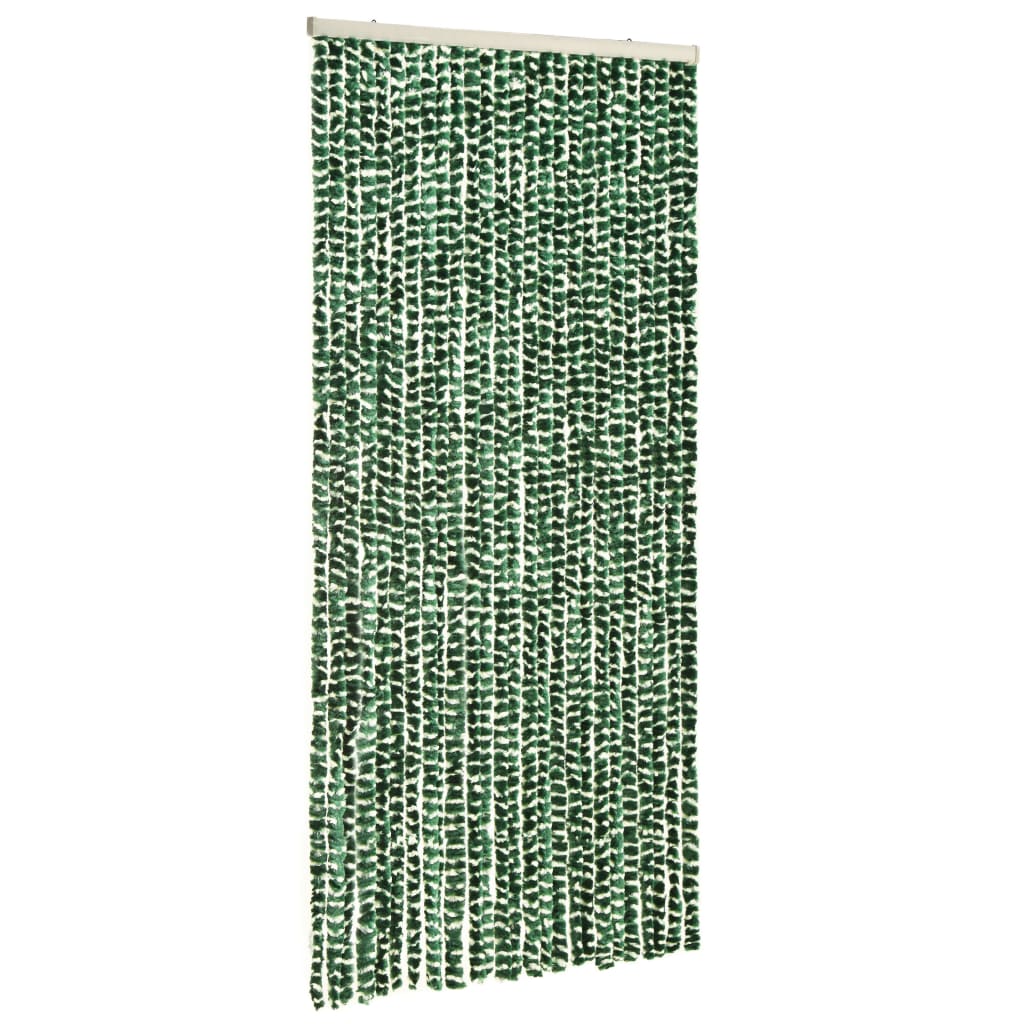 Hyönteisverho vihreä ja valkoinen 100x220 cm Chenille - Sisustajankoti.fi