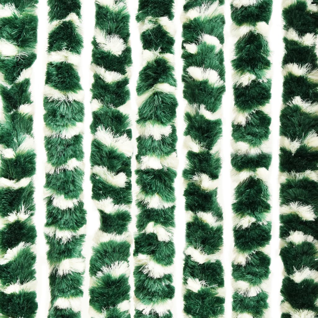 Hyönteisverho vihreä ja valkoinen 100x220 cm Chenille - Sisustajankoti.fi