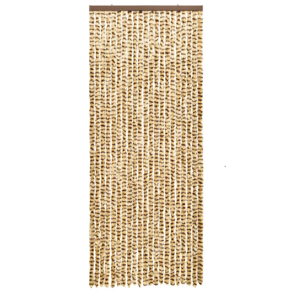 Hyönteisverho beige ja ruskea 56x185 cm Chenille - Sisustajankoti.fi