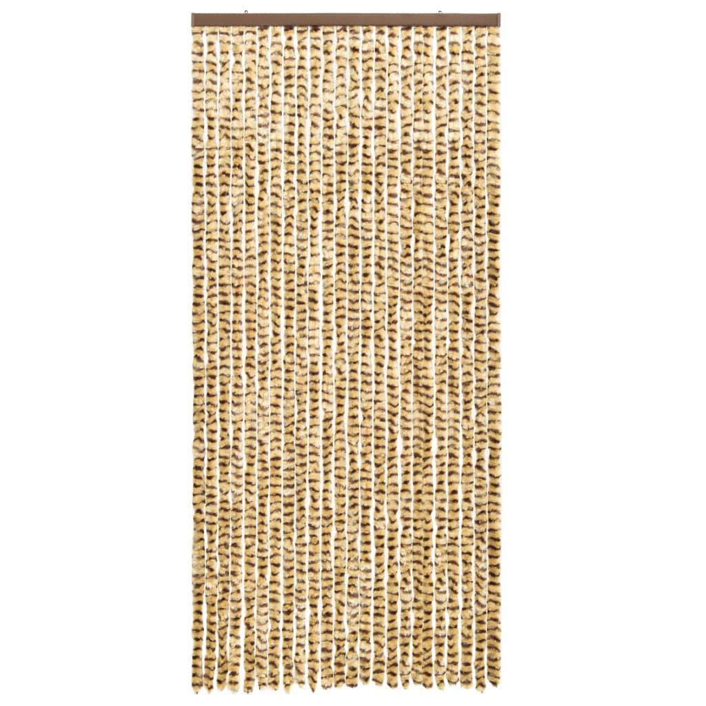 Hyönteisverho beige ja ruskea 90x220 cm Chenille - Sisustajankoti.fi