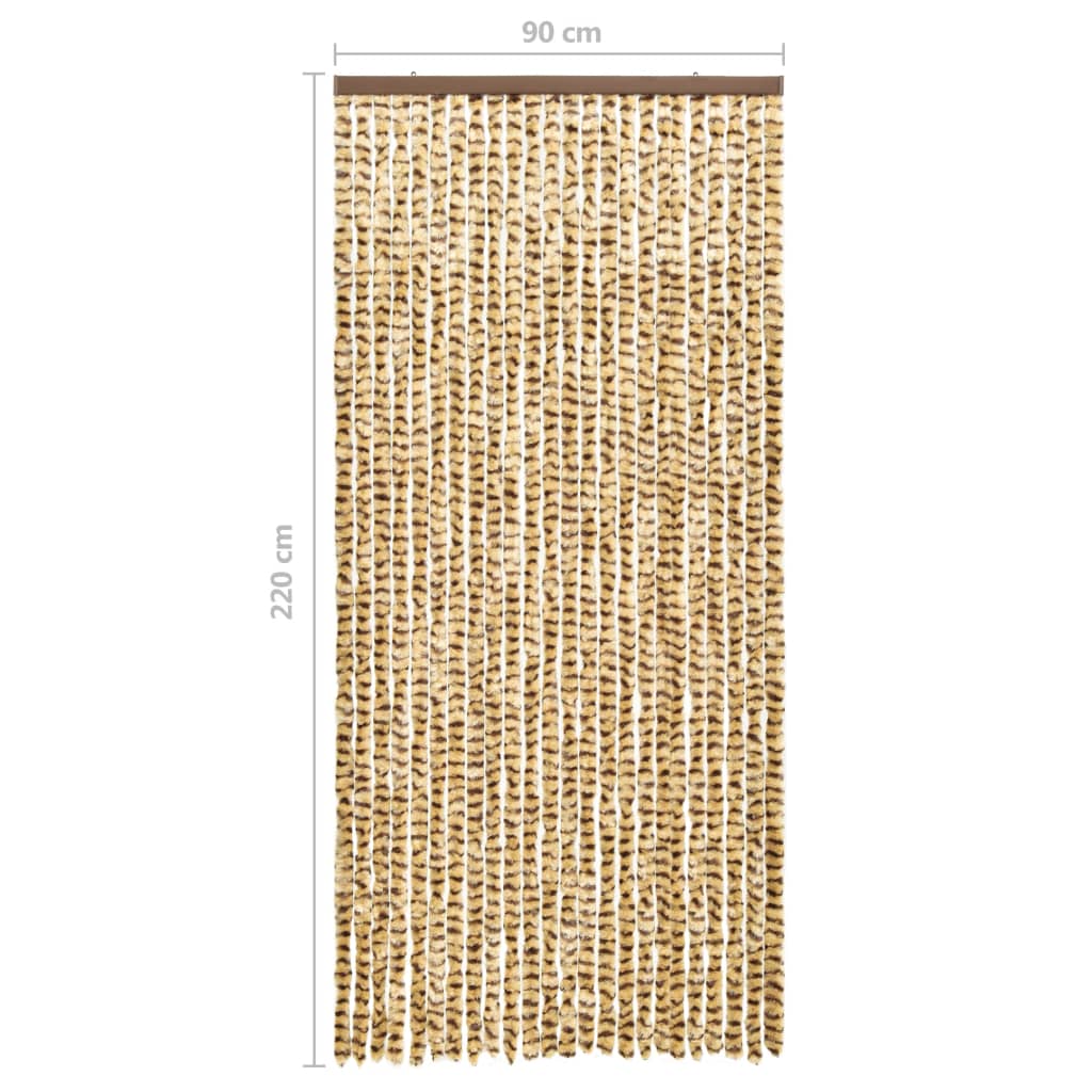 Hyönteisverho beige ja ruskea 90x220 cm Chenille - Sisustajankoti.fi