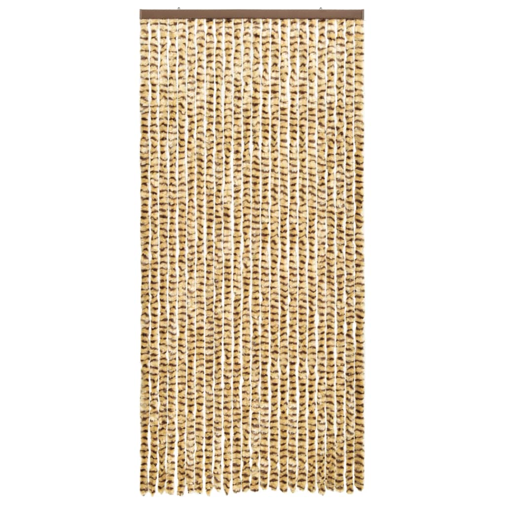 Hyönteisverho beige ja ruskea 100x220 cm Chenille - Sisustajankoti.fi