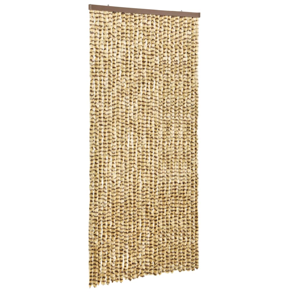 Hyönteisverho beige ja ruskea 100x220 cm Chenille - Sisustajankoti.fi