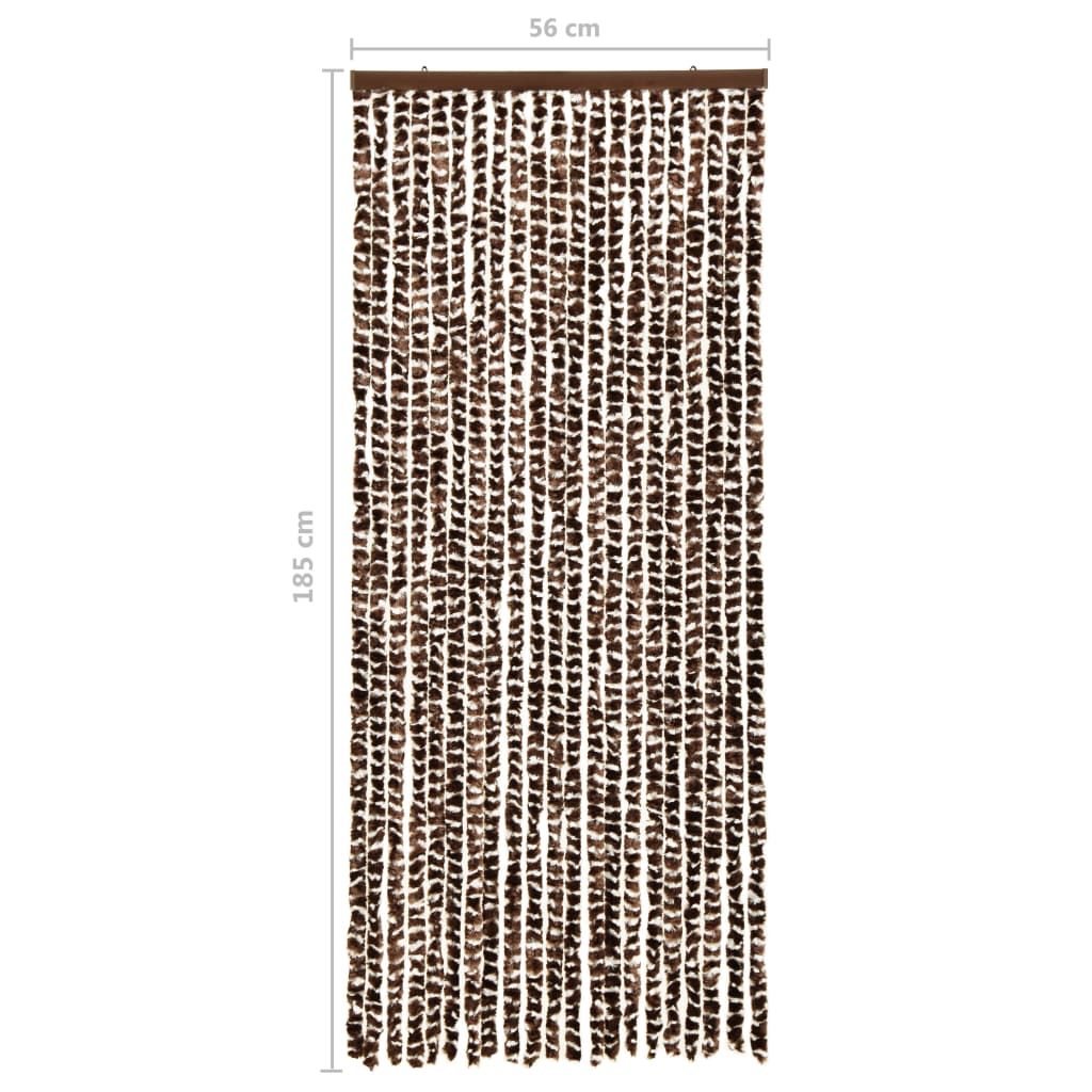 Hyönteisverho ruskea ja valkoinen 56x185 cm Chenille - Sisustajankoti.fi