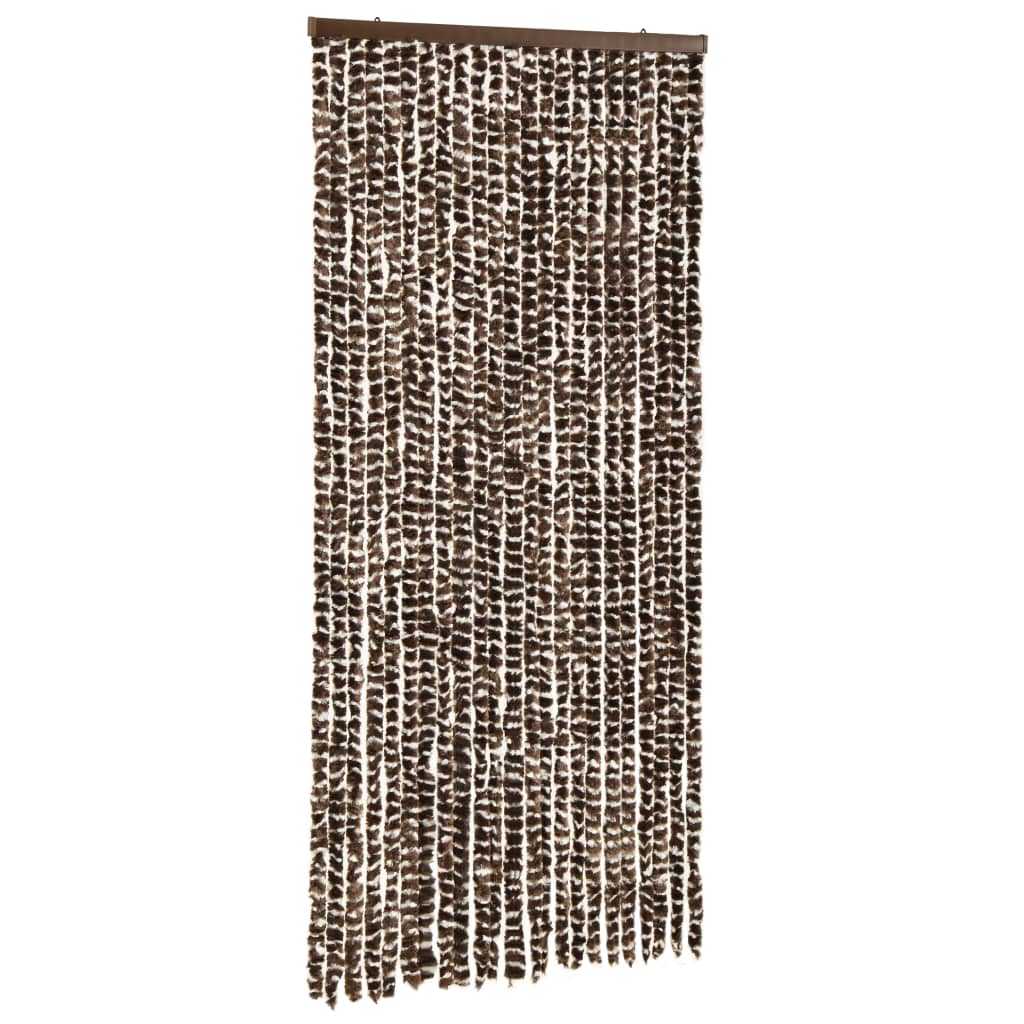 Hyönteisverho ruskea ja valkoinen 100x220 cm Chenille - Sisustajankoti.fi