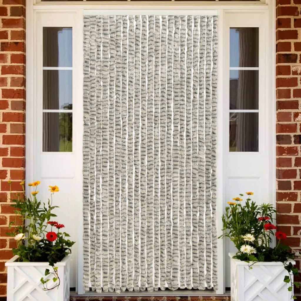Hyönteisverho vaalean- ja tummanharmaa 90x220 cm Chenille - Sisustajankoti.fi