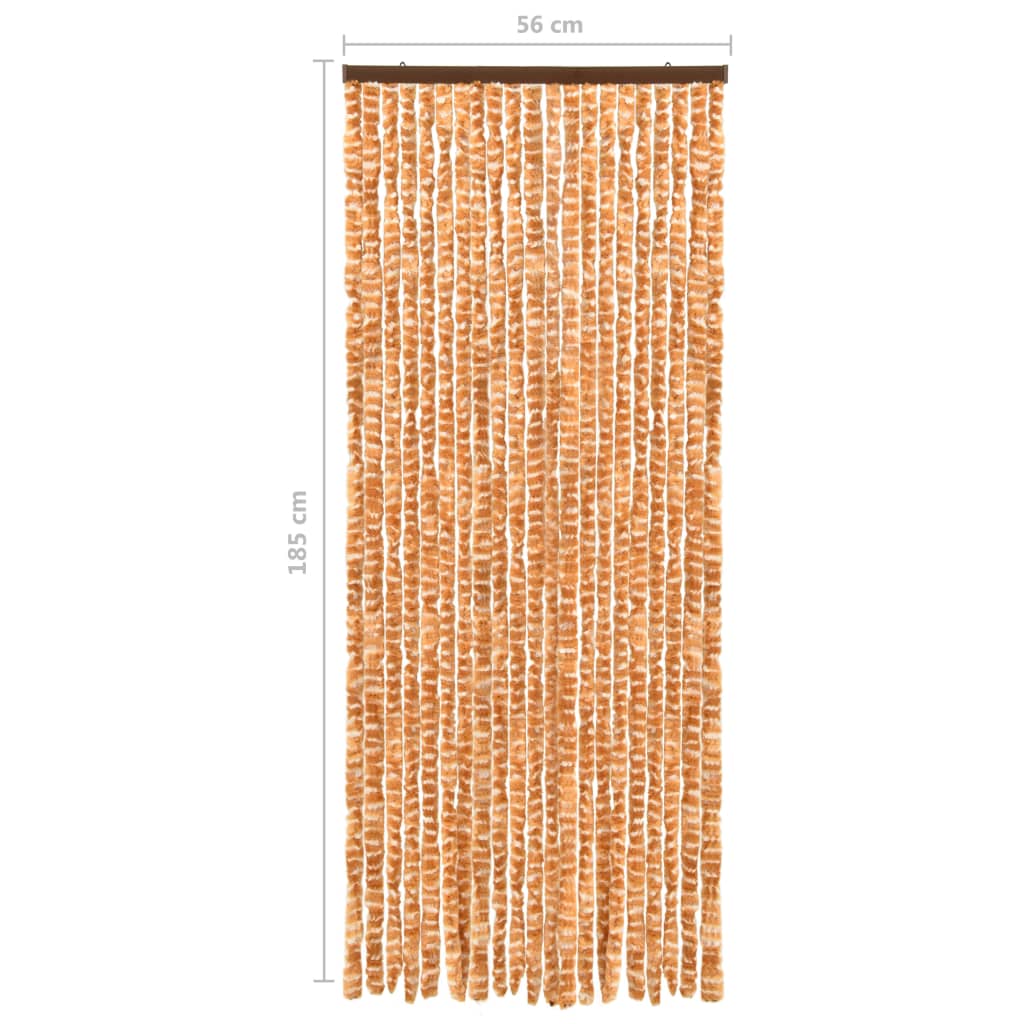 Hyönteisverho okra ja valkoinen 56x185 cm Chenille - Sisustajankoti.fi