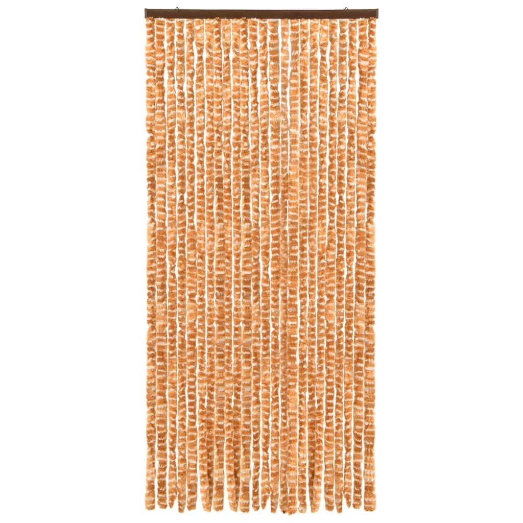 Hyönteisverho okra ja valkoinen 90x220 cm Chenille - Sisustajankoti.fi