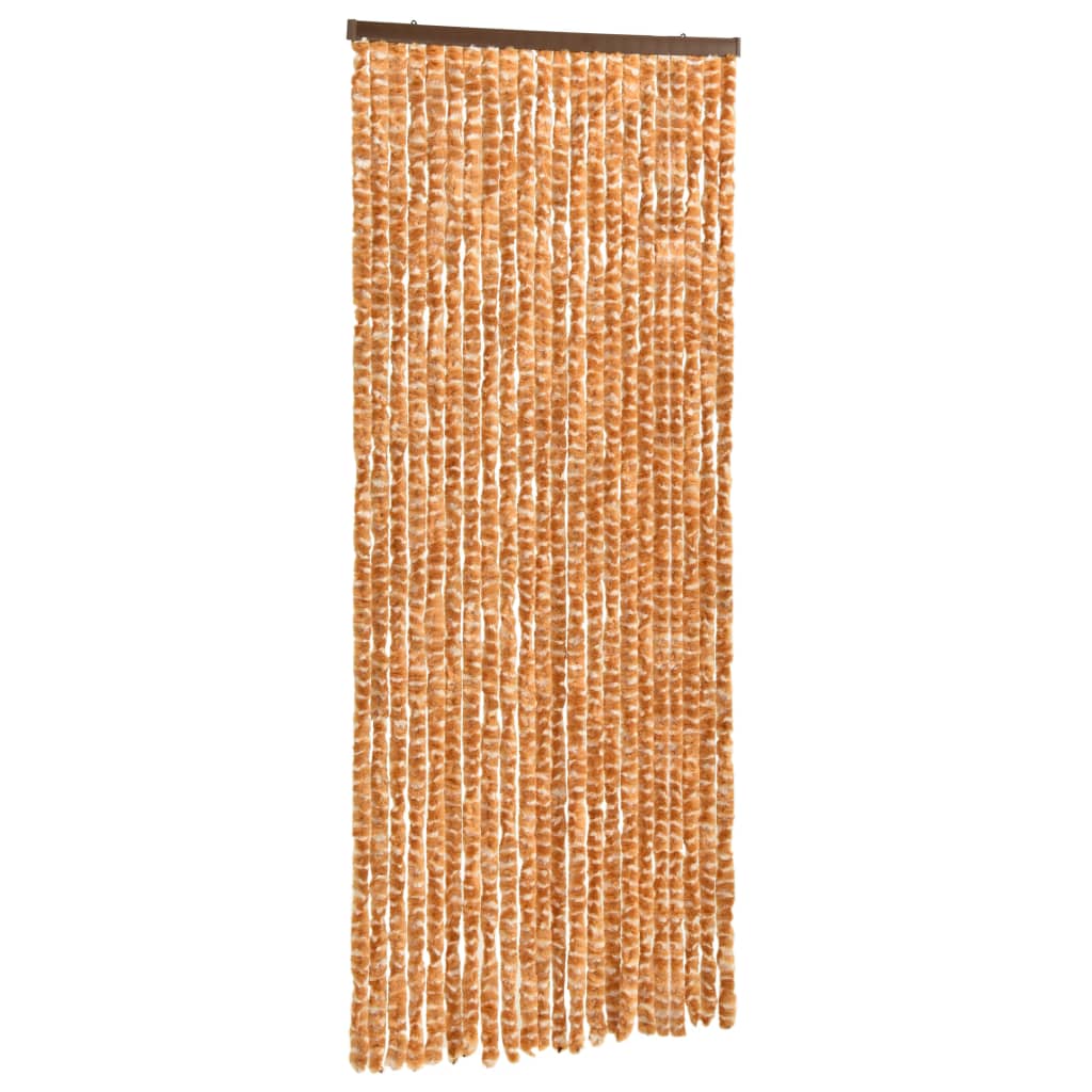 Hyönteisverho okra ja valkoinen 90x220 cm Chenille - Sisustajankoti.fi
