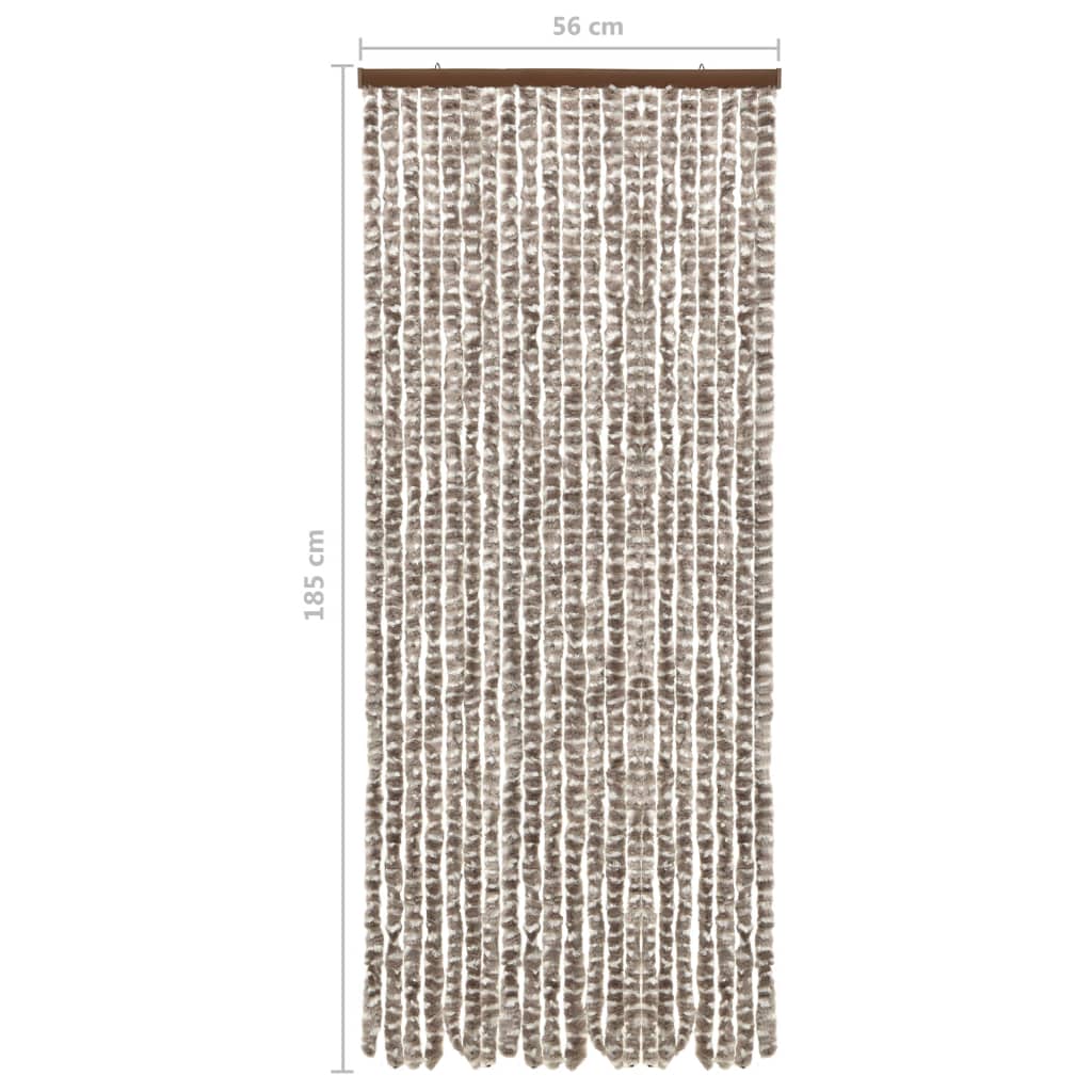 Hyönteisverho harmaanruskea ja valkoinen 56x185 cm Chenille - Sisustajankoti.fi