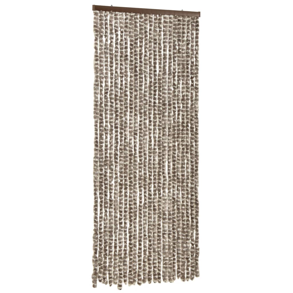 Hyönteisverho harmaanruskea ja valkoinen 90x220 cm Chenille - Sisustajankoti.fi