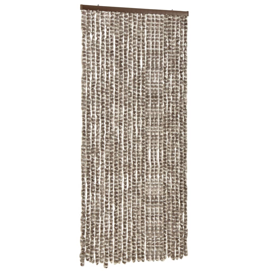 Hyönteisverho harmaanruskea ja valkoinen 100x220 cm Chenille - Sisustajankoti.fi