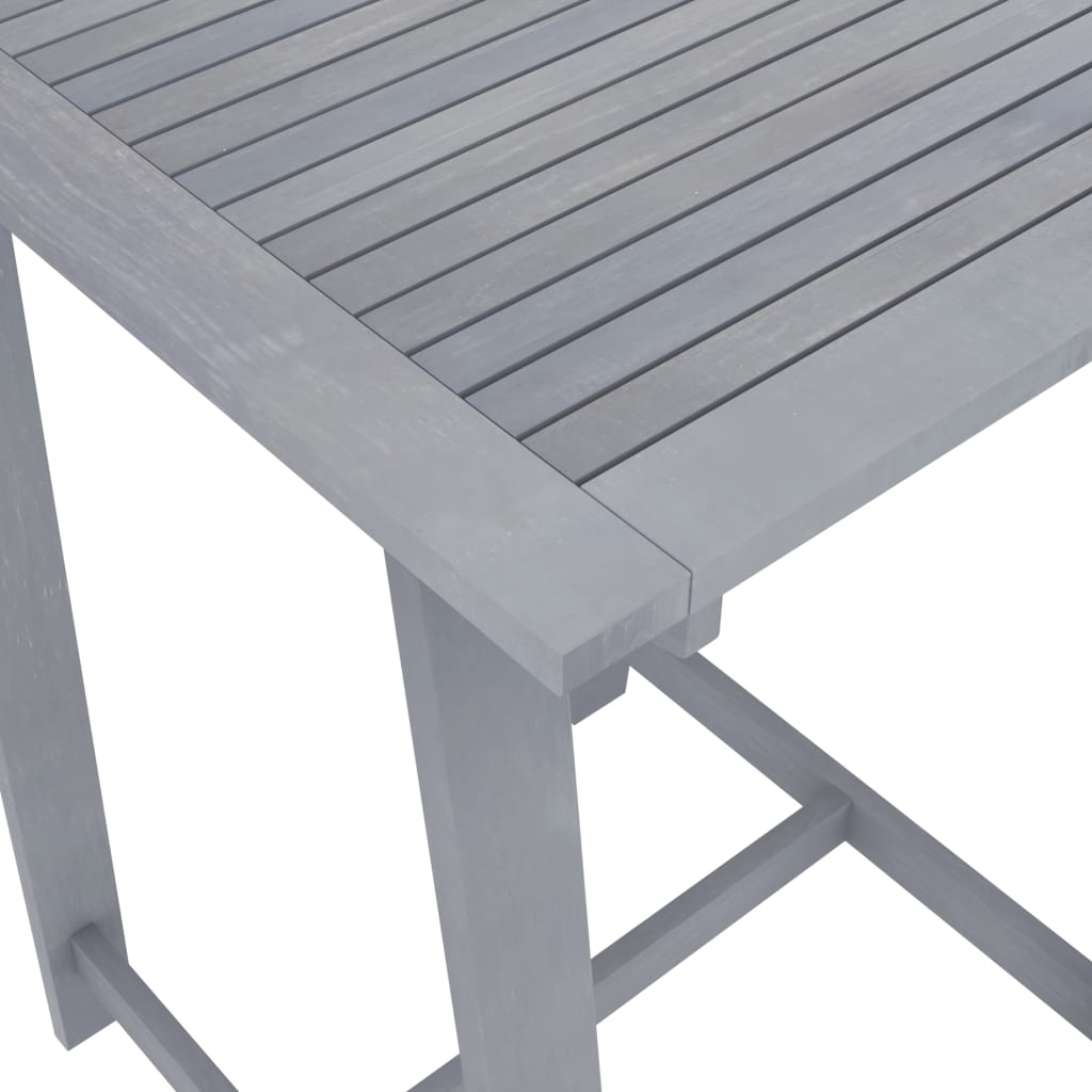 Puutarhan baaripöytä harmaa 70x70x104 cm täysi akaasiapuu - Sisustajankoti.fi