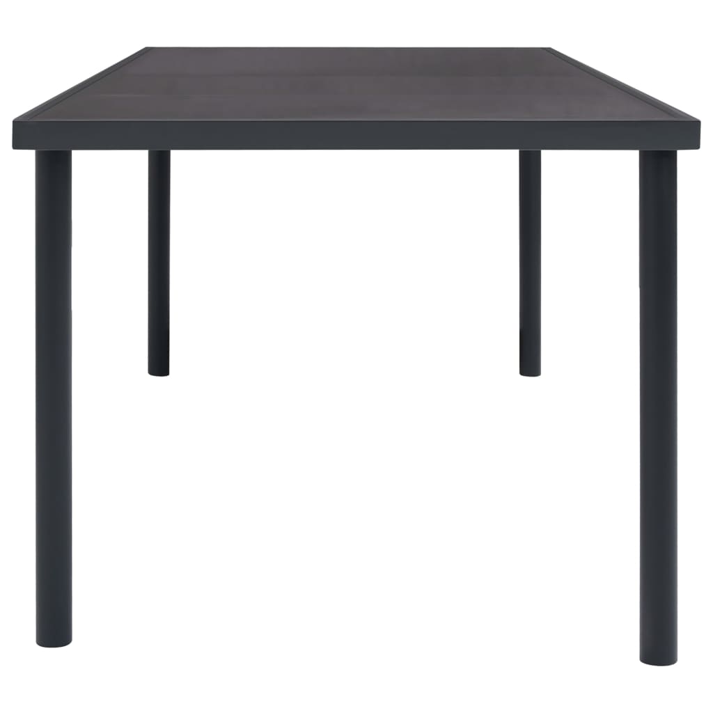 Ulkoruokapöytä antrasiitti 150x90x74 cm teräs - Sisustajankoti.fi