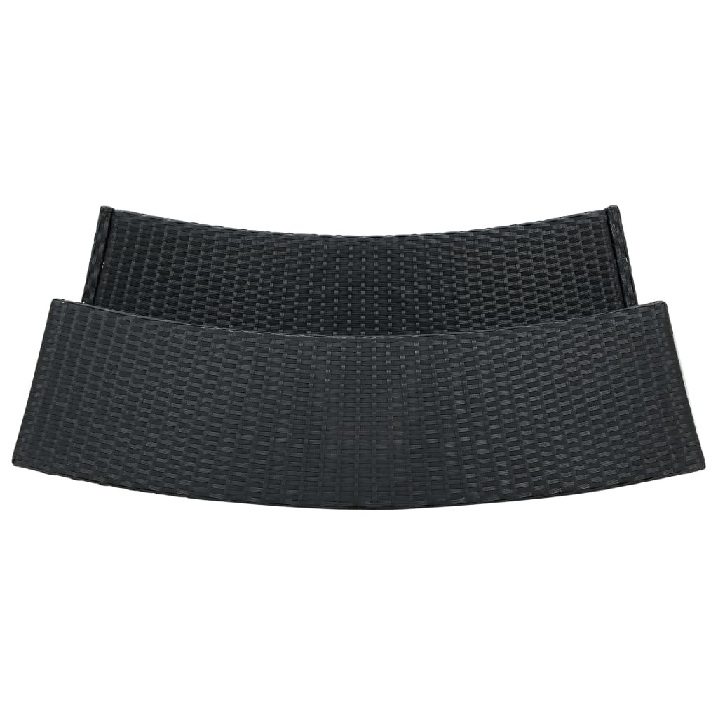 Puutarhan baaripöytä musta 120x55x110 cm polyrottinki - Sisustajankoti.fi
