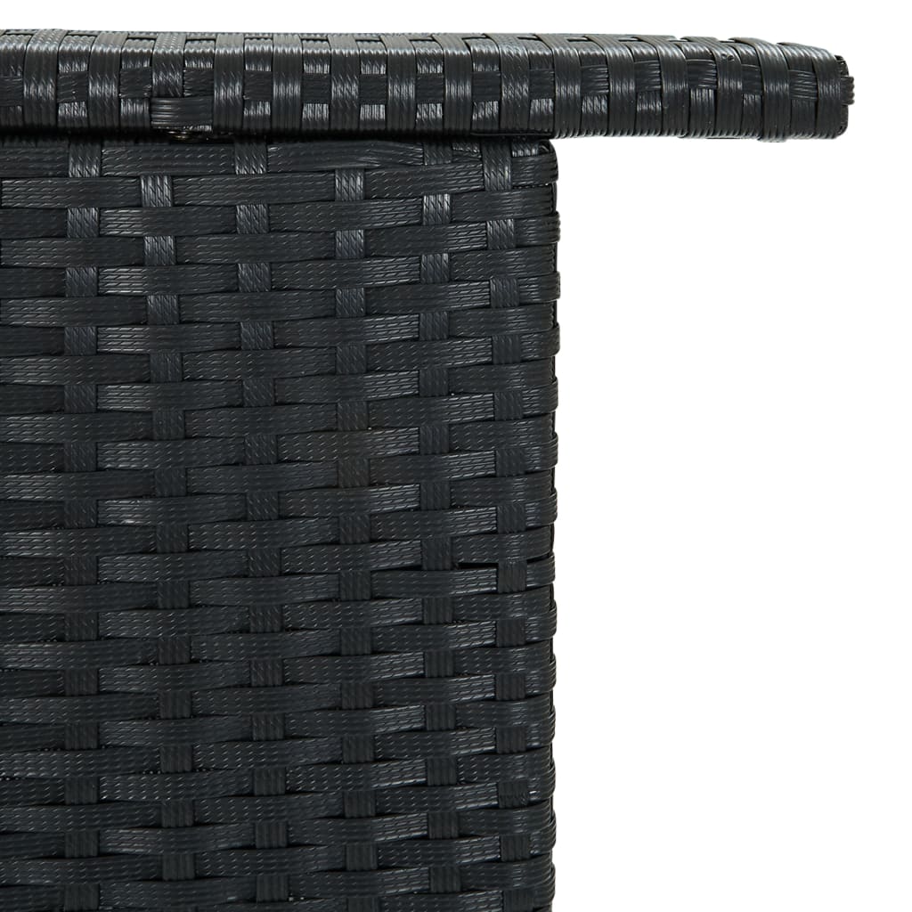 Puutarhan baaripöytä musta 120x55x110 cm polyrottinki - Sisustajankoti.fi