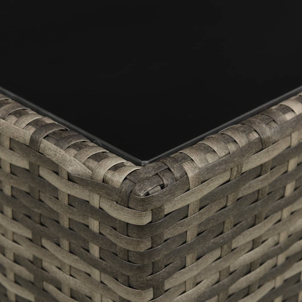 4-osainen Puutarhasohvasarja tyynyillä polyrottinki harmaa - Sisustajankoti.fi