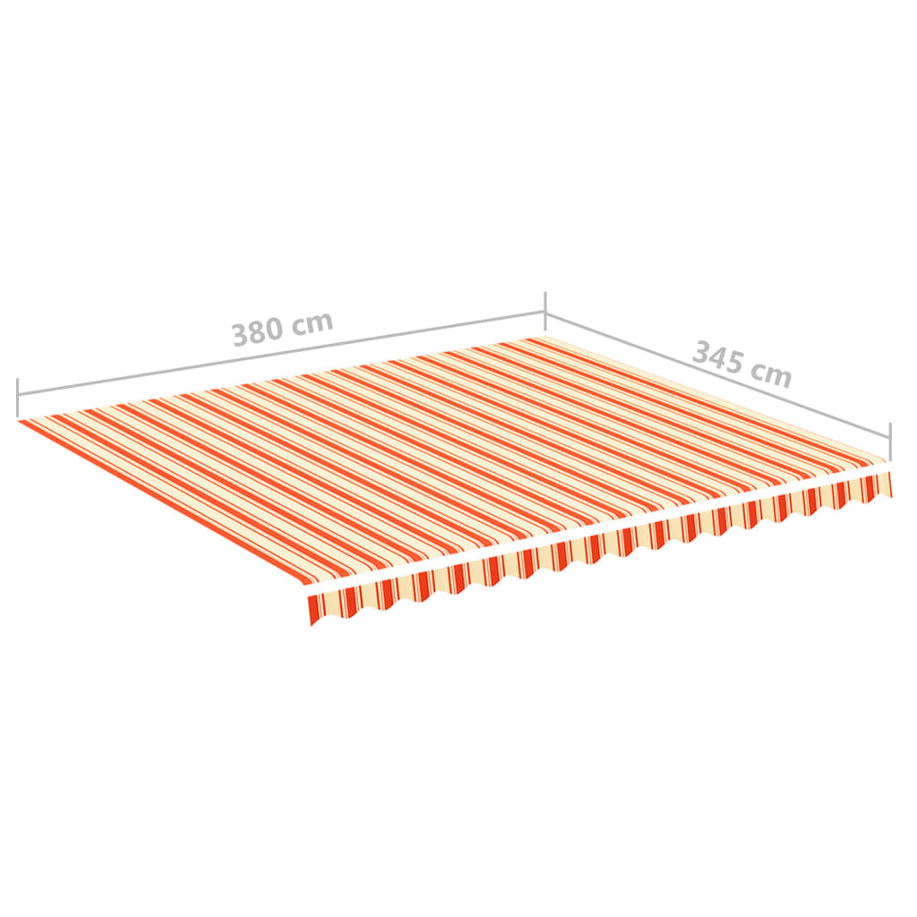 Varakangas markiisiin keltainen ja oranssi 4x3,5 m - Sisustajankoti.fi