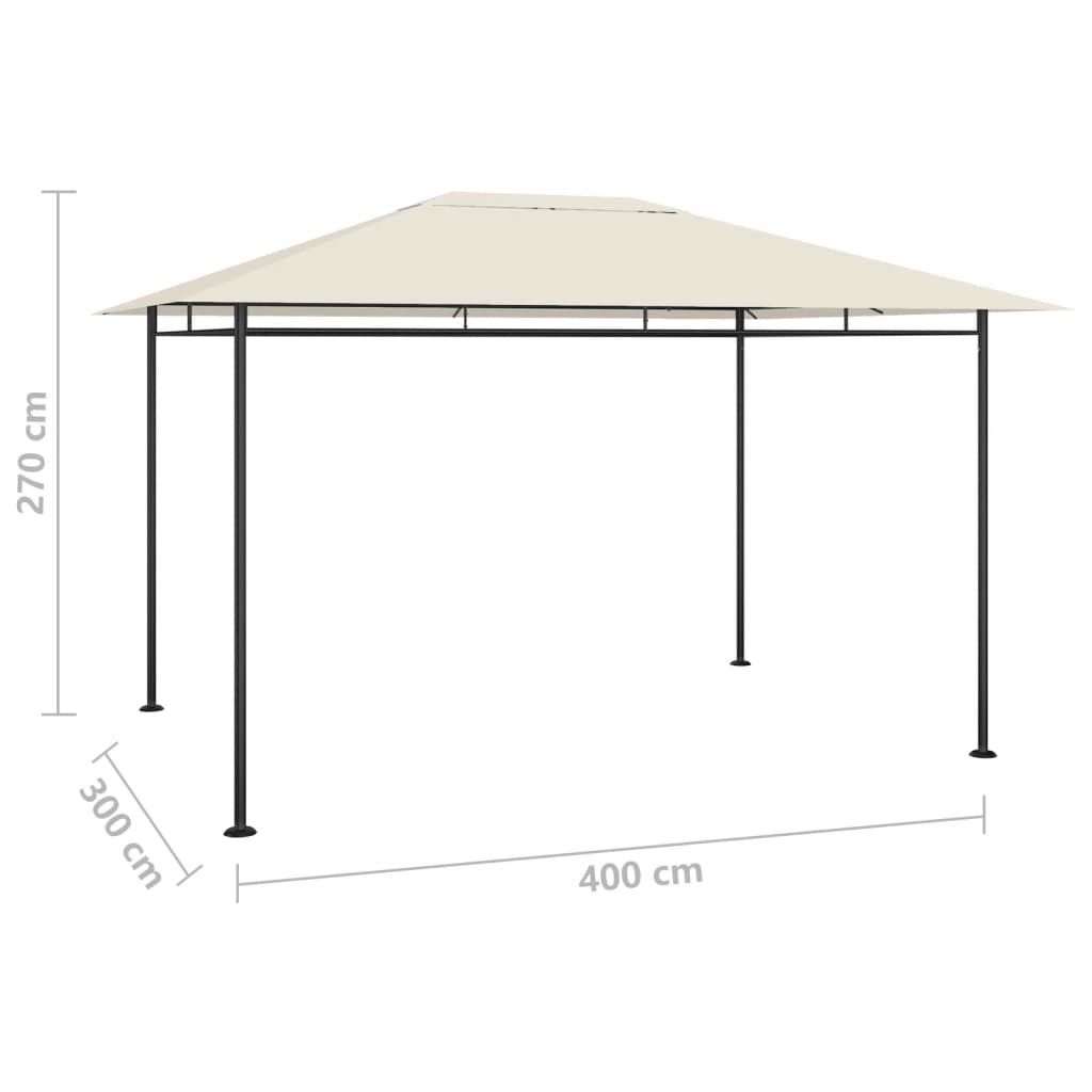 Huvimaja 4x3x2,7 m harmaanruskea 180 g/m² - Sisustajankoti.fi