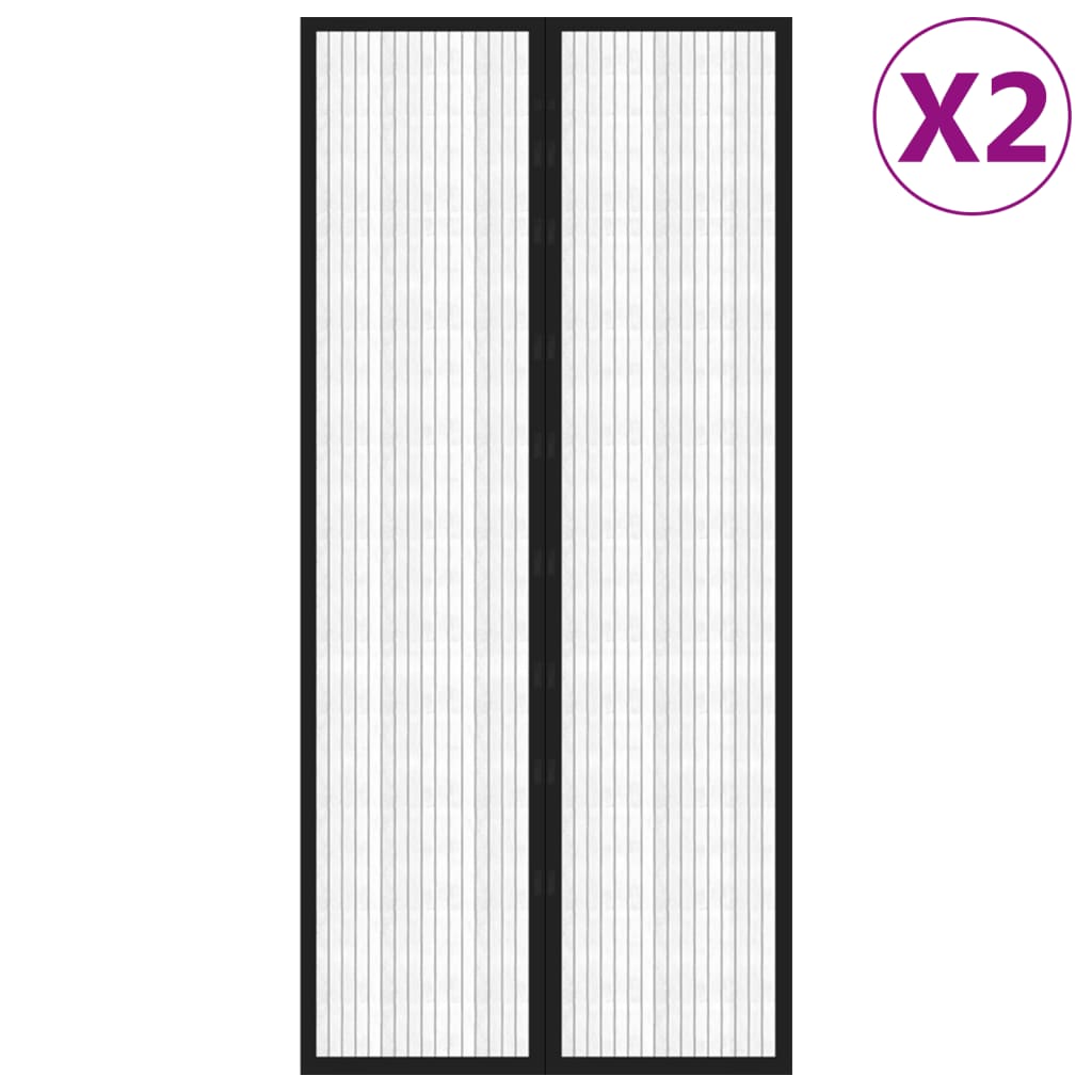 Hyönteisverhot oveen 2 kpl magneettikiinnitys musta 210x90 cm - Sisustajankoti.fi