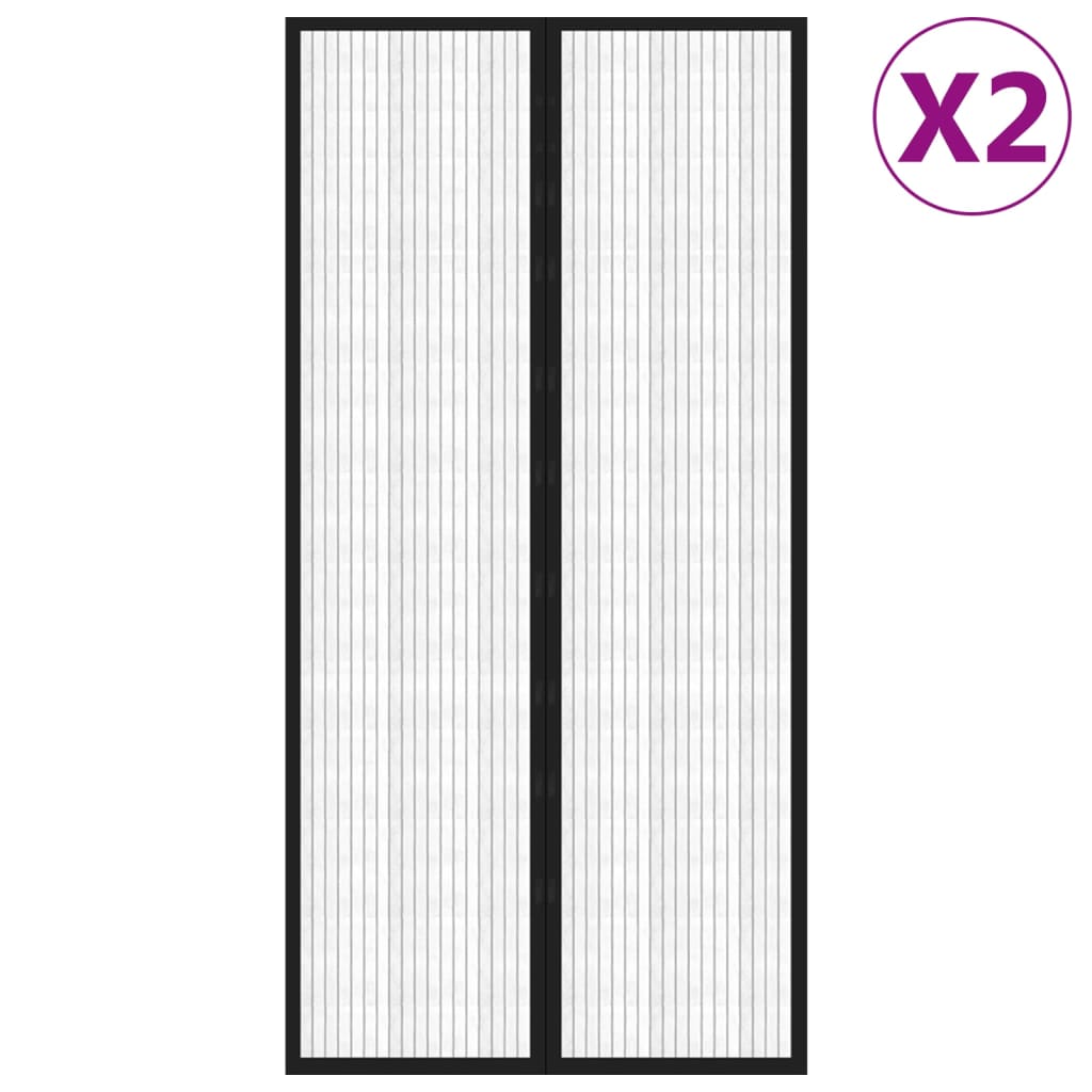 Hyönteisverhot oveen 2 kpl magneettikiinnitys musta 220x100 cm - Sisustajankoti.fi