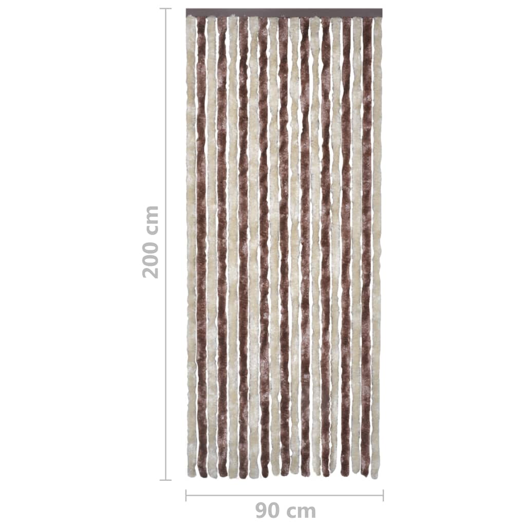 Hyönteisverho beige ja vaaleanruskea 90x200 cm Chenille - Sisustajankoti.fi
