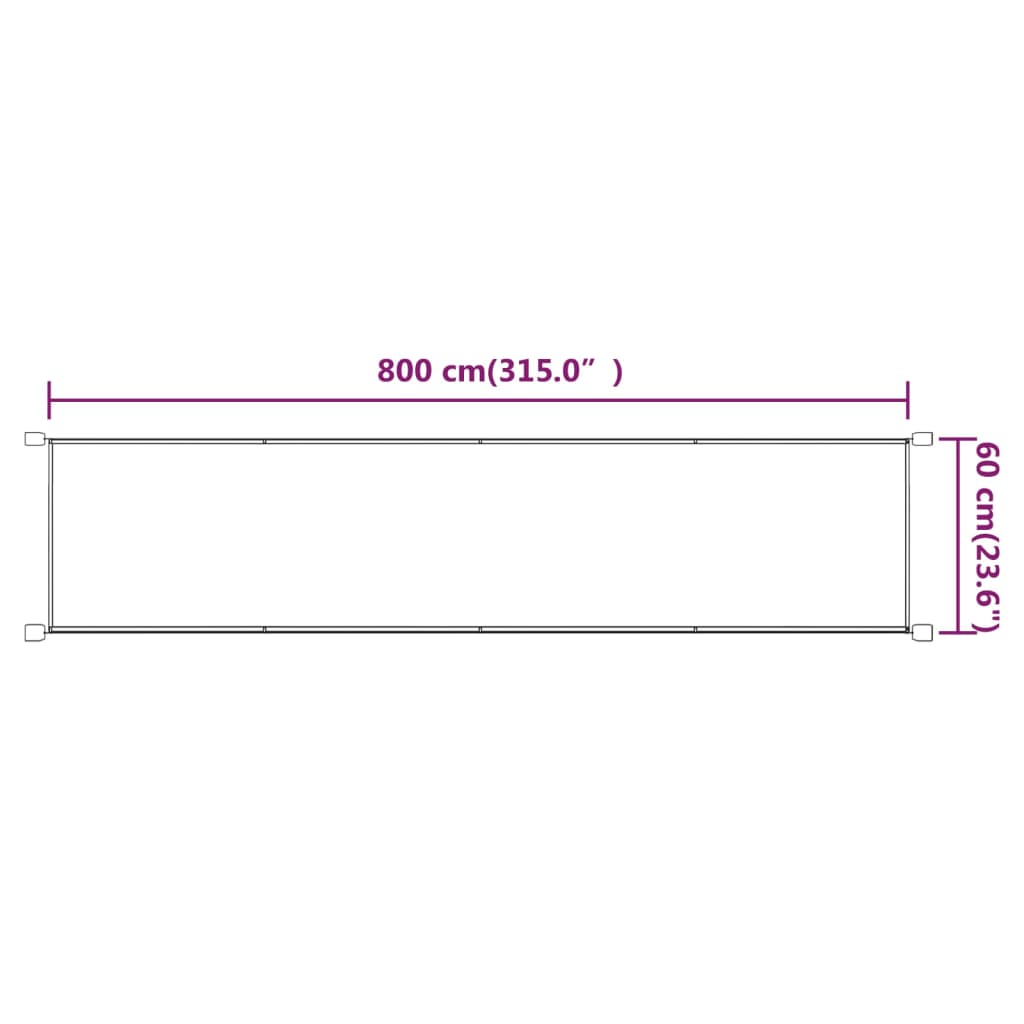 Pystymarkiisi terrakotta 60x800 cm Oxford kangas - Sisustajankoti.fi