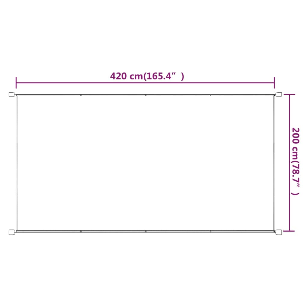 Pystymarkiisi terrakotta 200x420 cm Oxford kangas - Sisustajankoti.fi