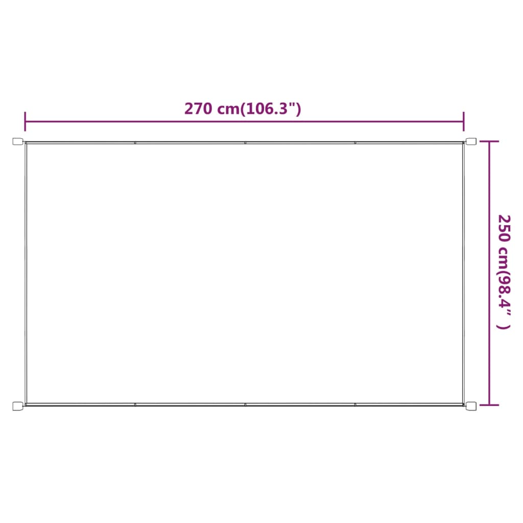 Pystymarkiisi terrakotta 250x270 cm Oxford kangas - Sisustajankoti.fi