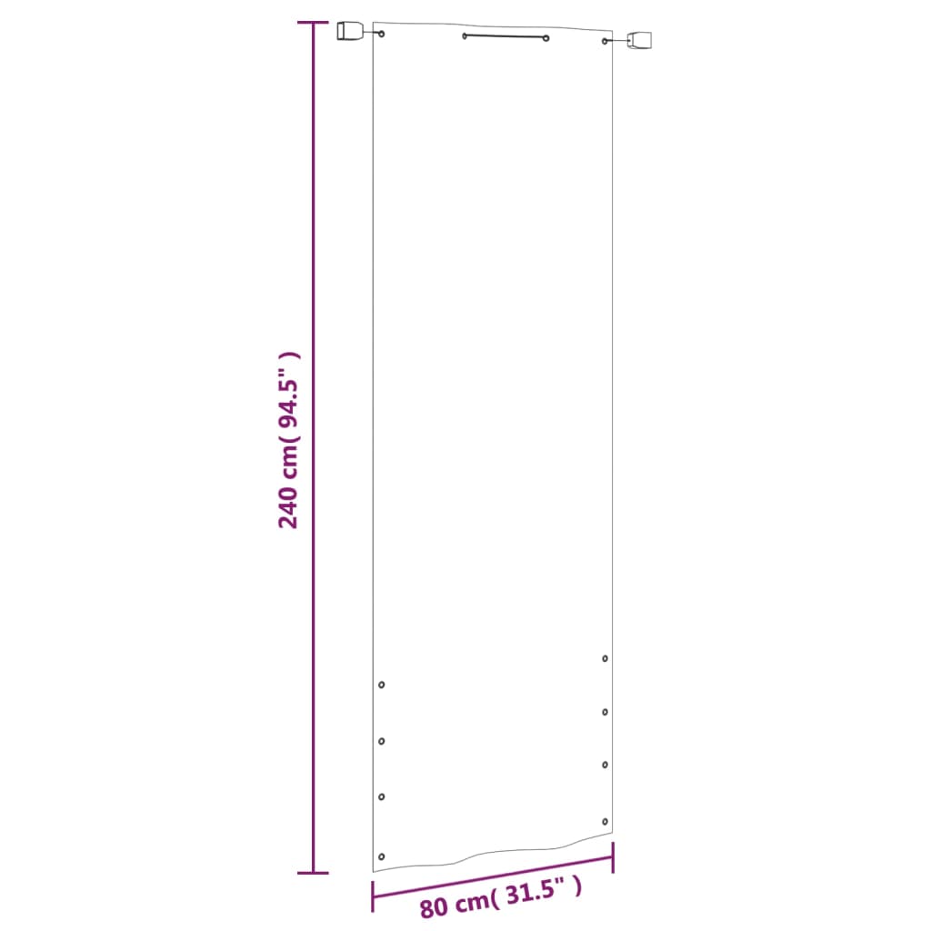 Parvekkeen suoja vaaleanvihreä 80x240 cm Oxford kangas - Sisustajankoti.fi