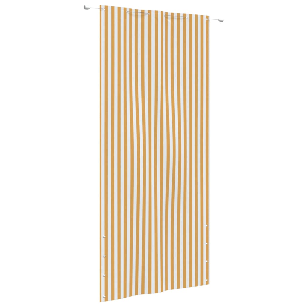 Parvekkeen suoja keltainen/valkoinen 120x240 cm Oxford kangas - Sisustajankoti.fi