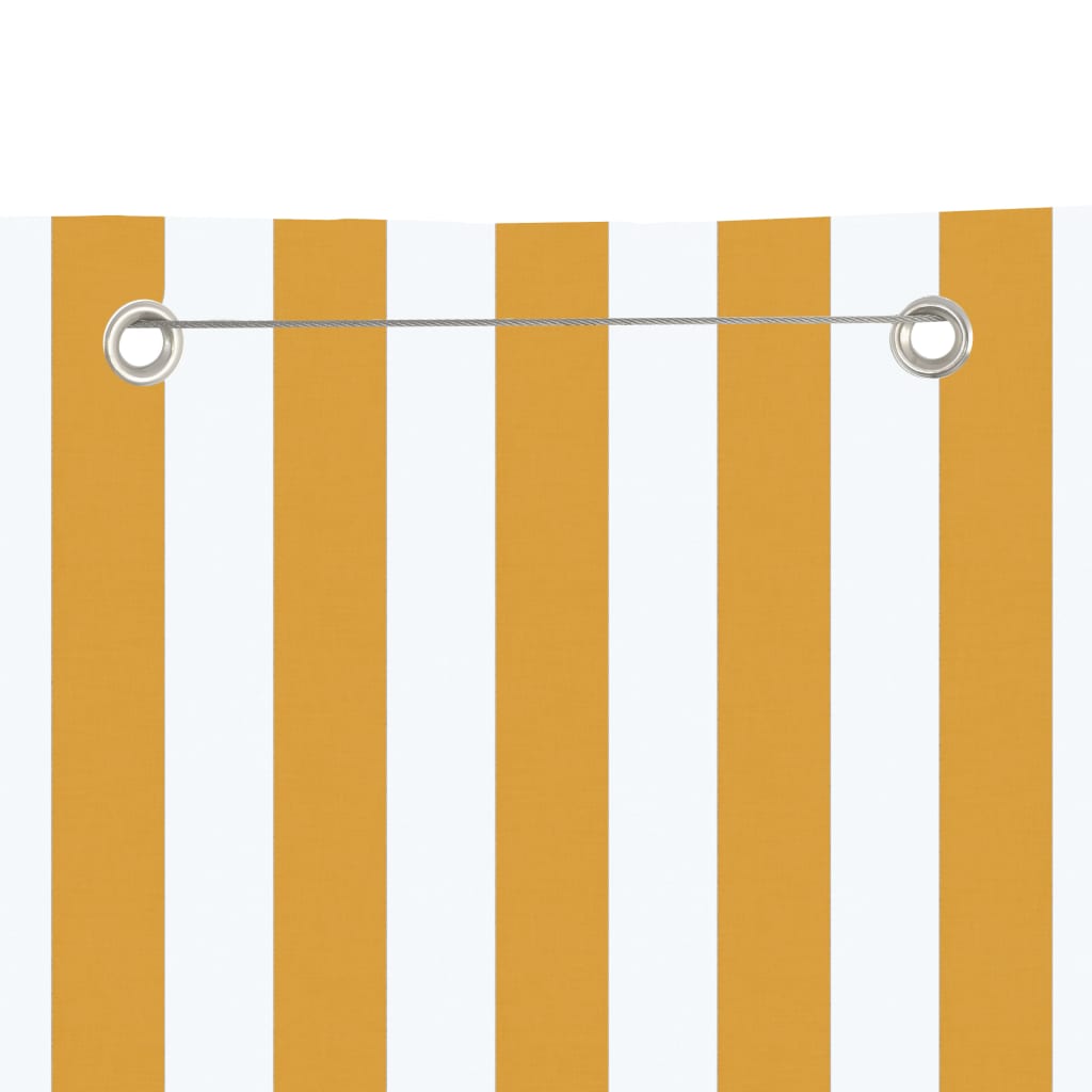Parvekkeen suoja keltainen/valkoinen 120x240 cm Oxford kangas - Sisustajankoti.fi