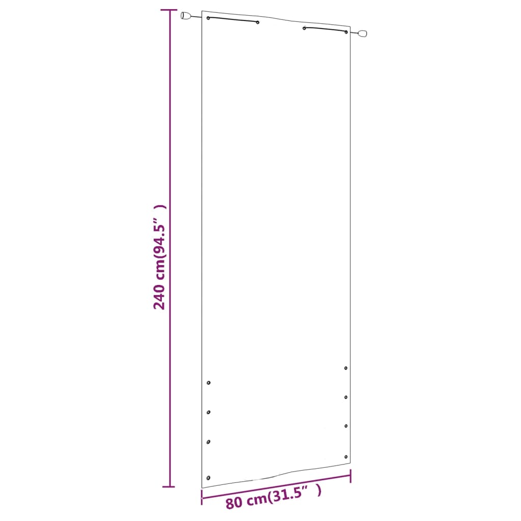 Parvekkeen suoja ruskea 80x240 cm Oxford kangas - Sisustajankoti.fi