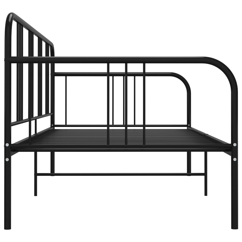 Sohvasängyn runko musta metalli 90x200 cm - Sisustajankoti.fi