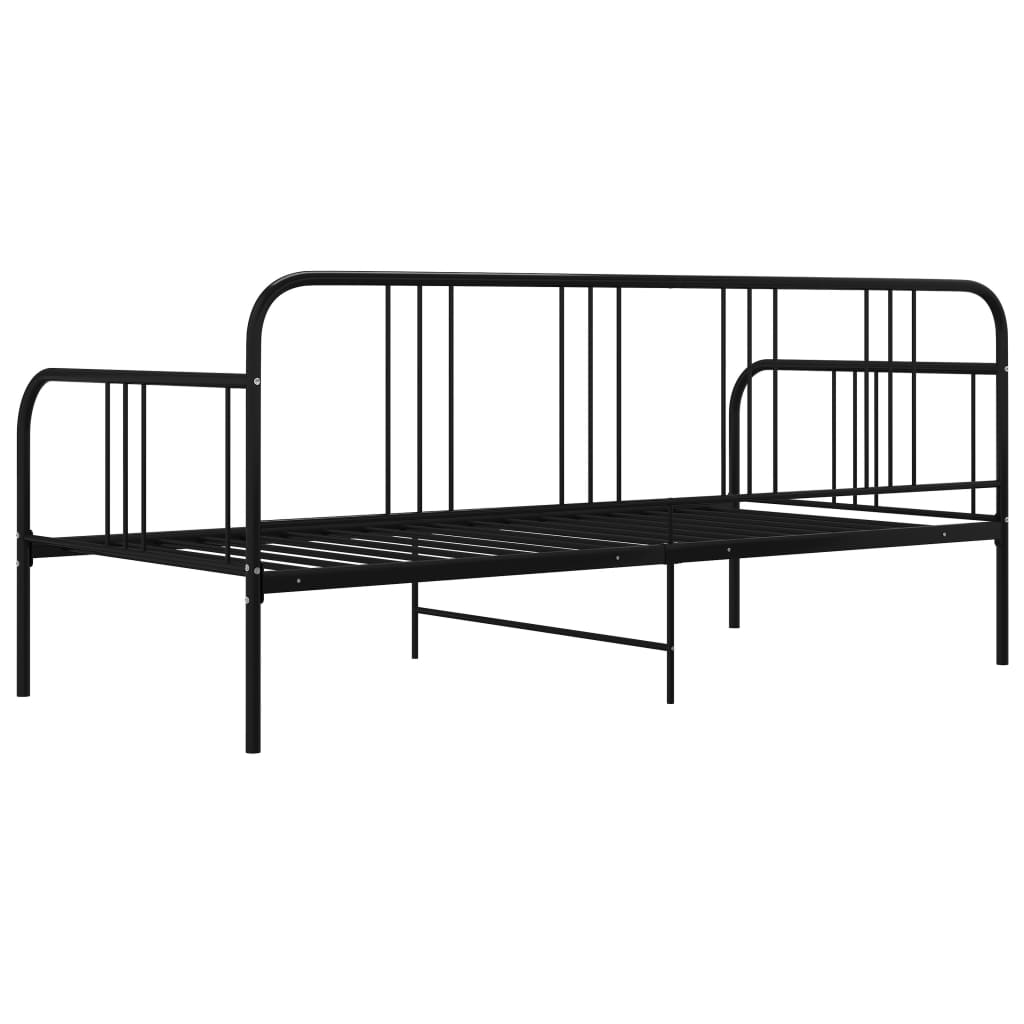 Sohvasängyn runko musta metalli 90x200 cm - Sisustajankoti.fi