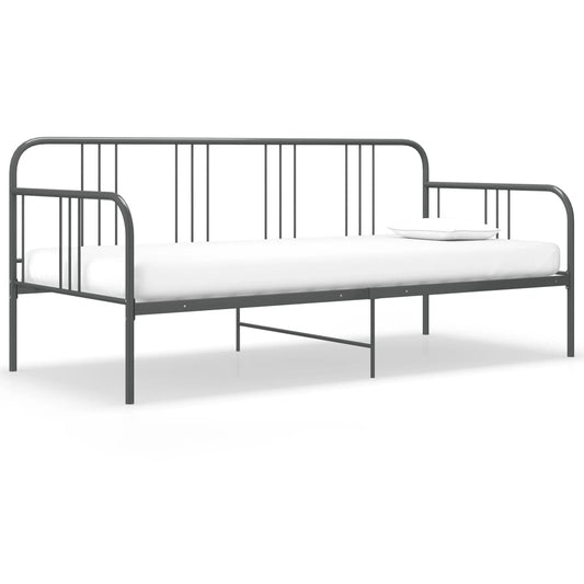 Sohvasängyn runko harmaa metalli 90x200 cm - Sisustajankoti.fi