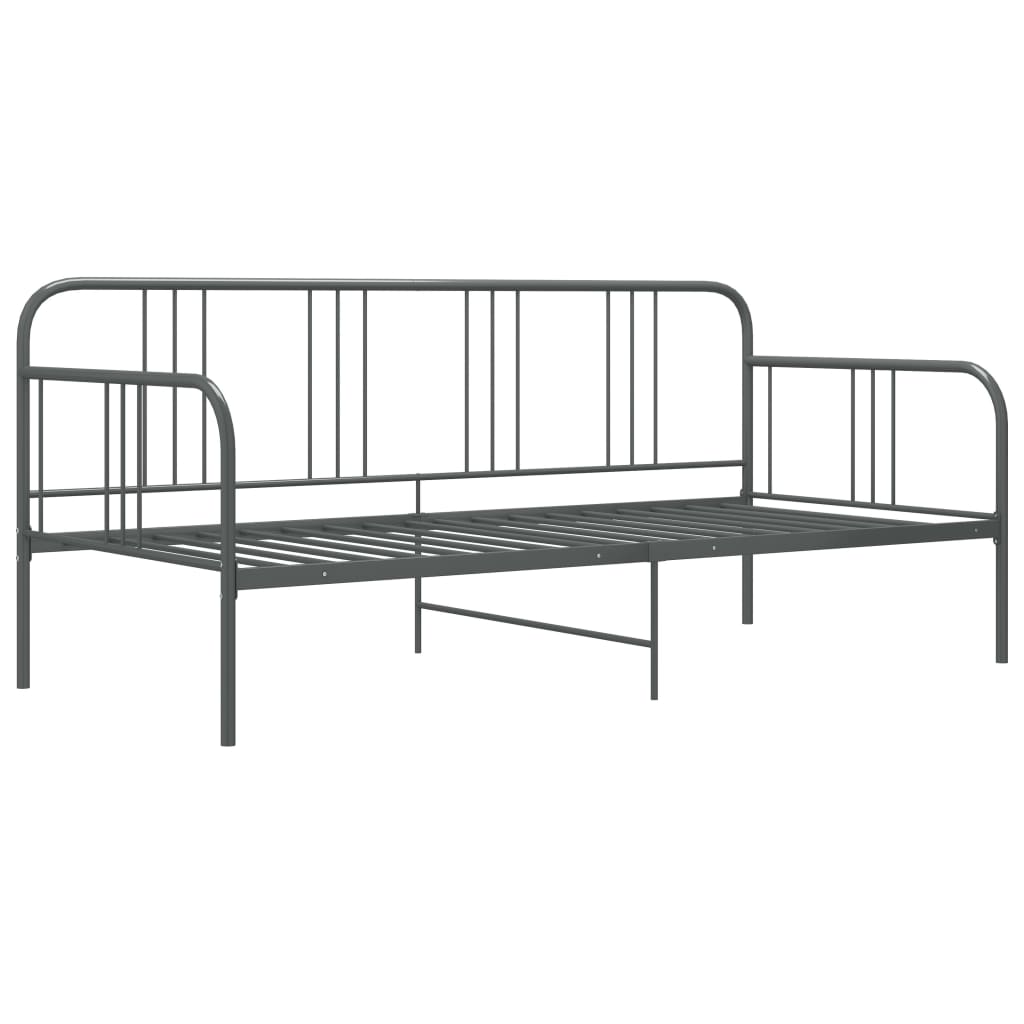 Sohvasängyn runko harmaa metalli 90x200 cm - Sisustajankoti.fi