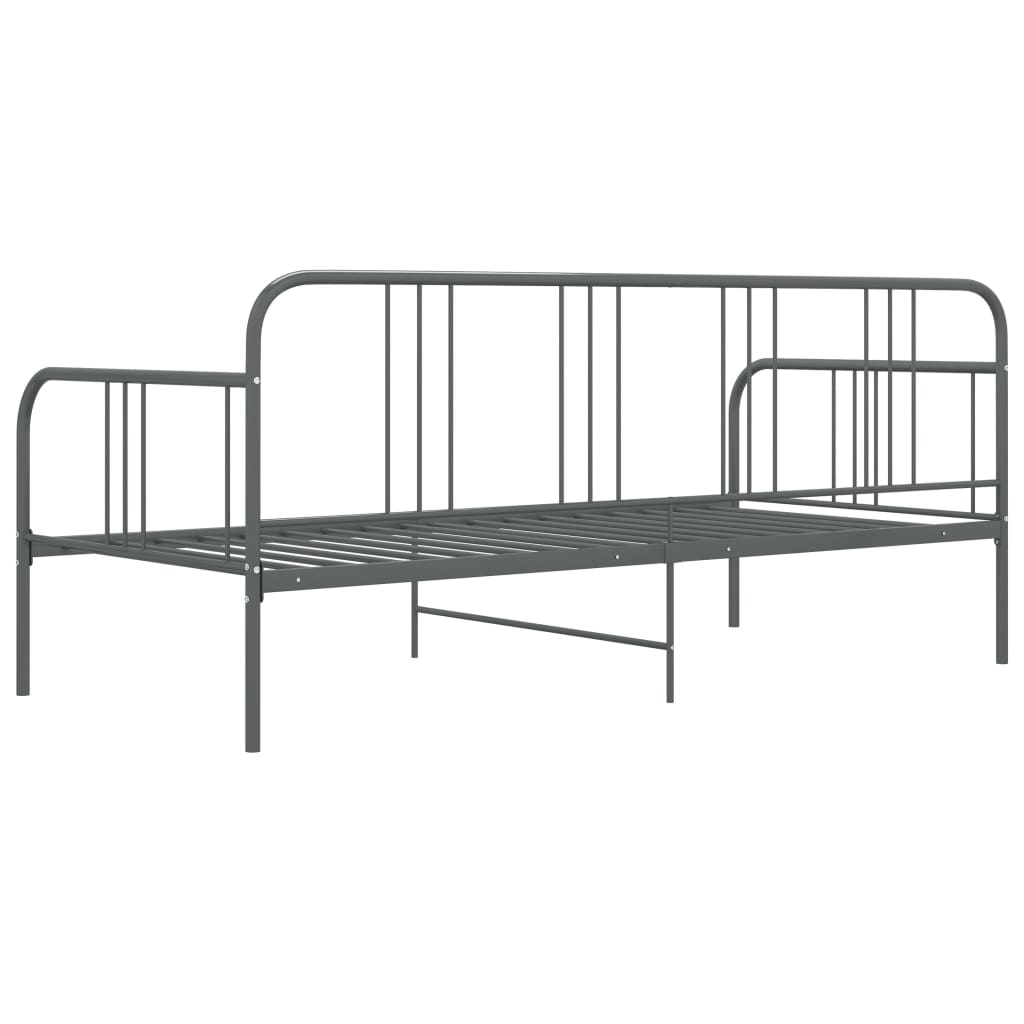Sohvasängyn runko harmaa metalli 90x200 cm - Sisustajankoti.fi