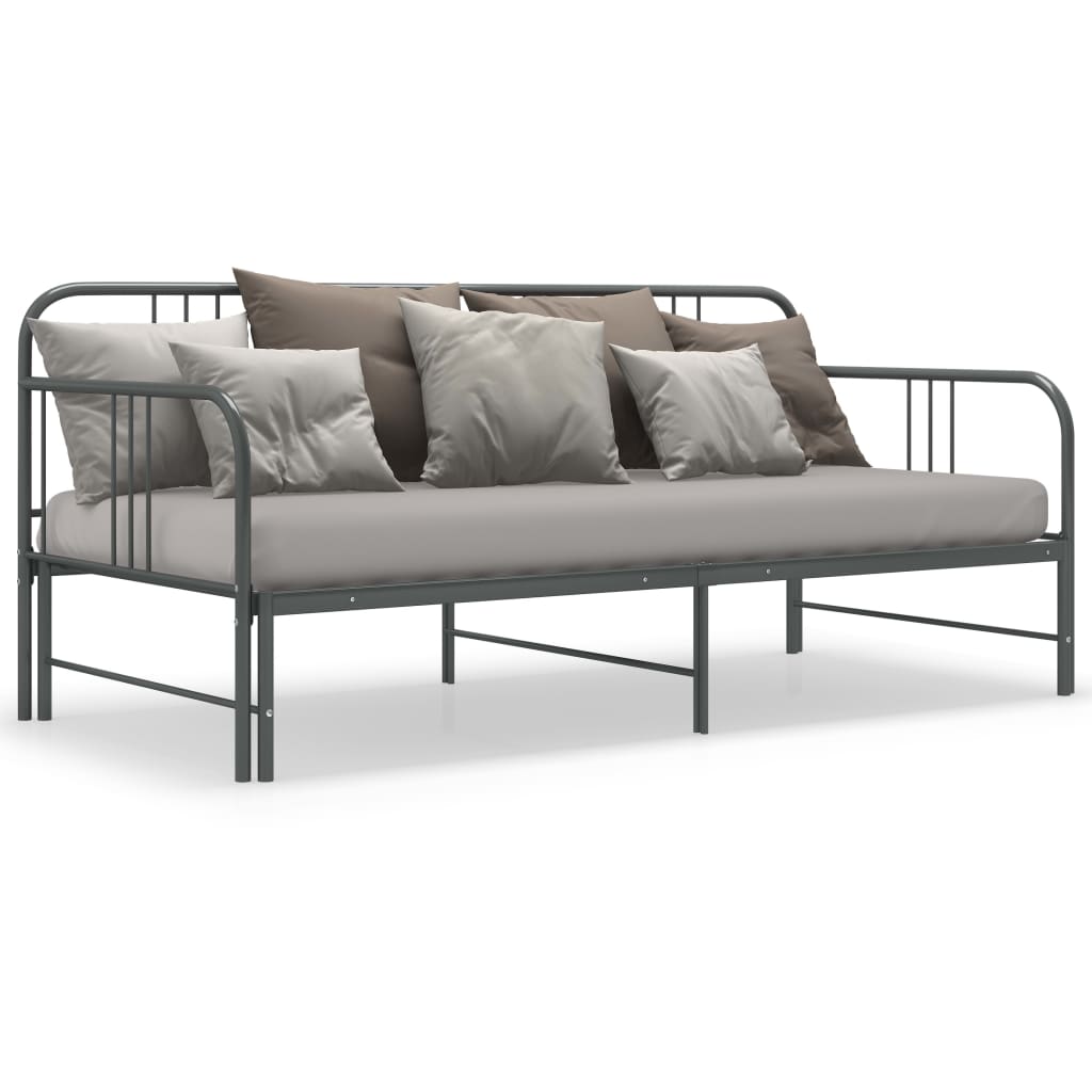 Vuodesohvan runko harmaa metalli 90x200 cm - Sisustajankoti.fi