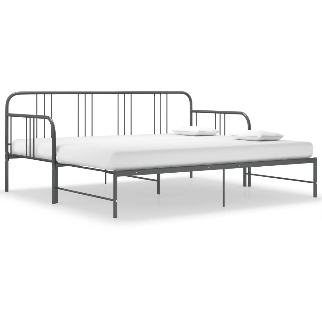Vuodesohvan runko harmaa metalli 90x200 cm - Sisustajankoti.fi