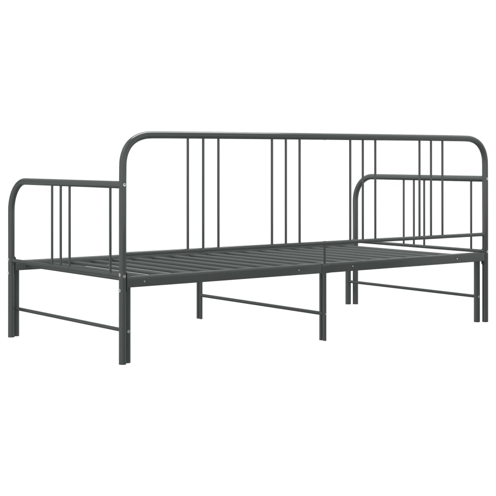 Vuodesohvan runko harmaa metalli 90x200 cm - Sisustajankoti.fi