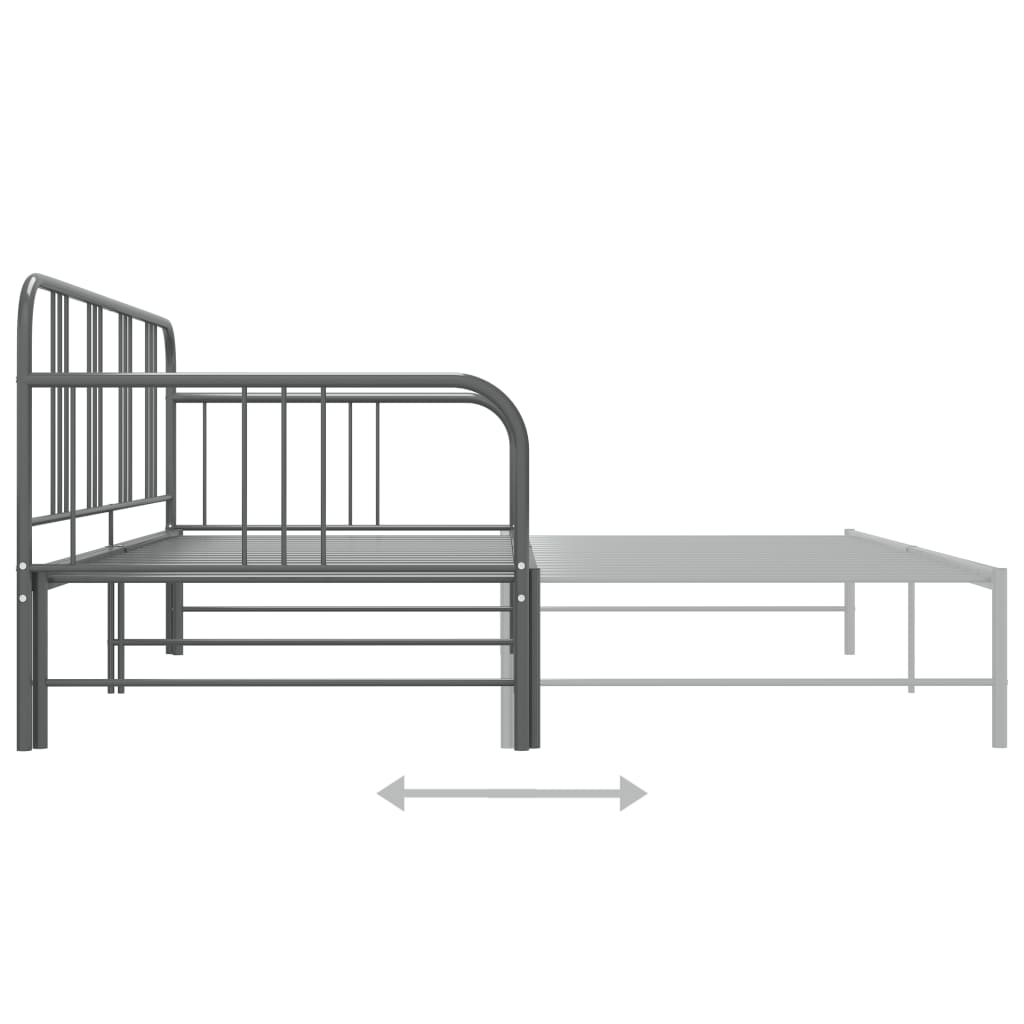 Vuodesohvan runko harmaa metalli 90x200 cm - Sisustajankoti.fi