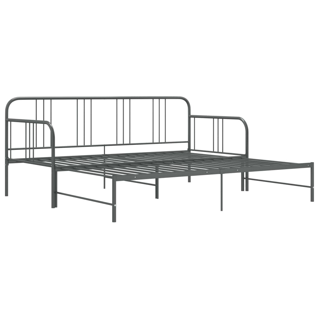 Vuodesohvan runko harmaa metalli 90x200 cm - Sisustajankoti.fi