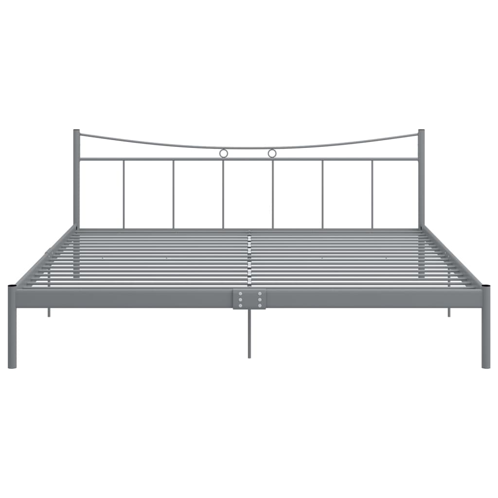 Sängynrunko harmaa metalli 200x200 cm - Sisustajankoti.fi