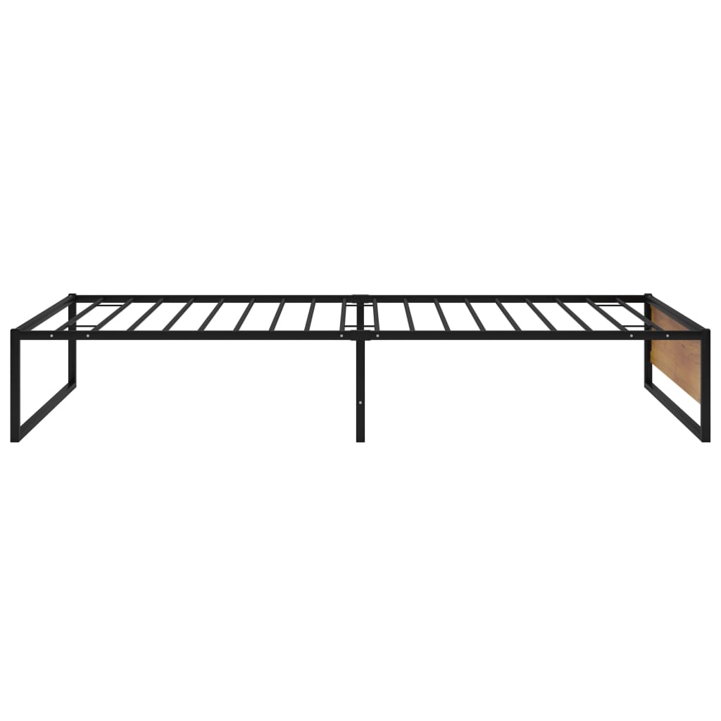 Sängynrunko musta metalli 90x200 cm - Sisustajankoti.fi