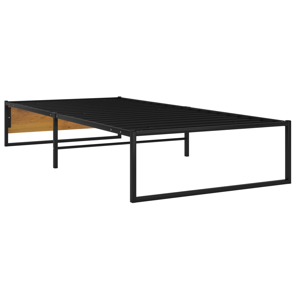 Sängynrunko musta metalli 90x200 cm - Sisustajankoti.fi