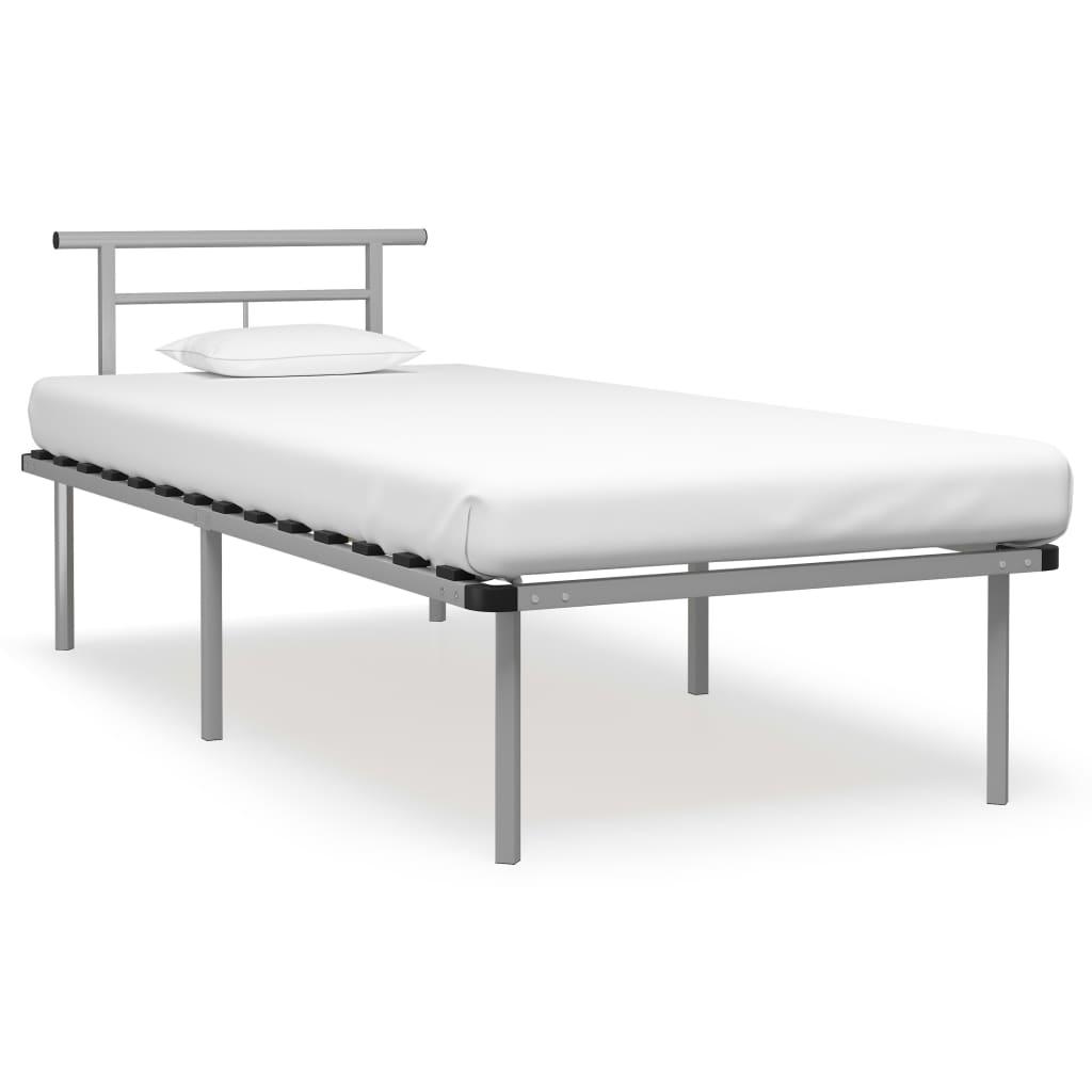 Sängynrunko harmaa metalli 90x200 cm - Sisustajankoti.fi