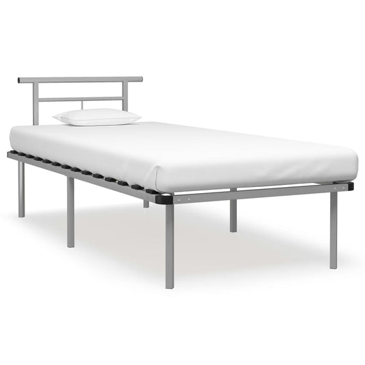 Sängynrunko harmaa metalli 90x200 cm - Sisustajankoti.fi