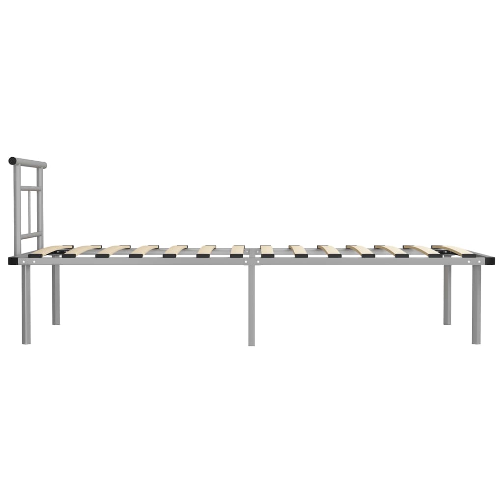Sängynrunko harmaa metalli 90x200 cm - Sisustajankoti.fi